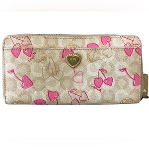 Coach Pink and Gold Heart Wallet
